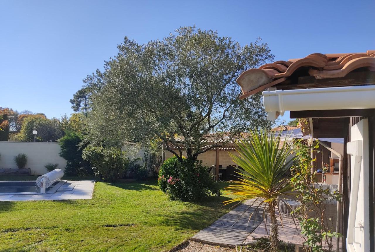 Maison Familiale En Bois Avec Piscine, Proche Du Bassin Gujan-Mestras Esterno foto